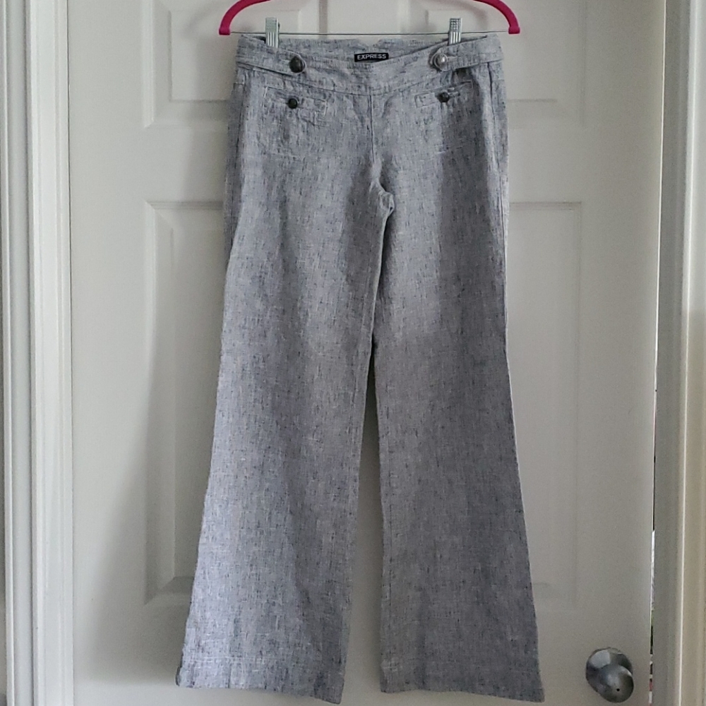 Express, Size 0, White/Black Wide Legged Pants